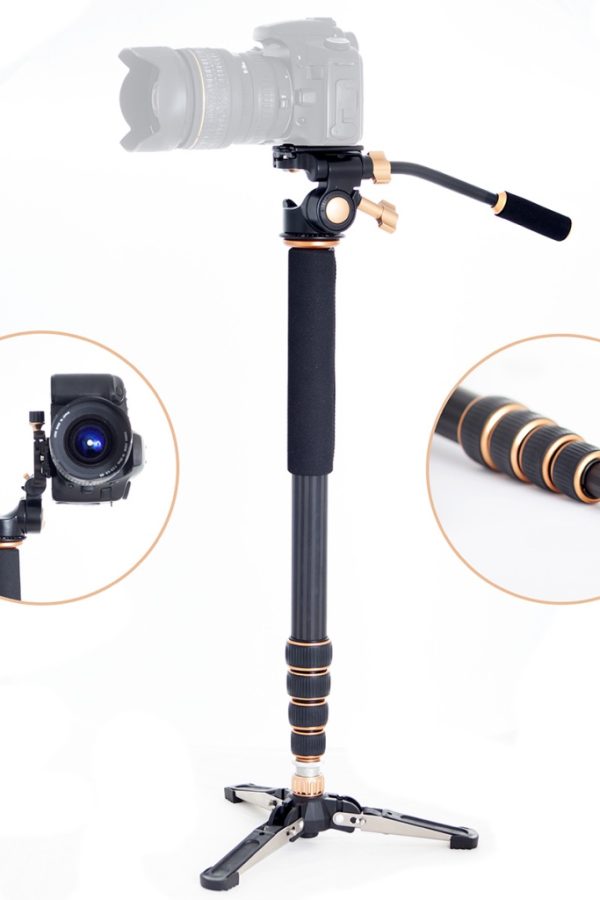 Sensei Photo Carbon Fiber Monopod Head Base Mini Tripod